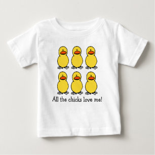 Gelbes Küken-Liebe-Shirt Baby T-shirt