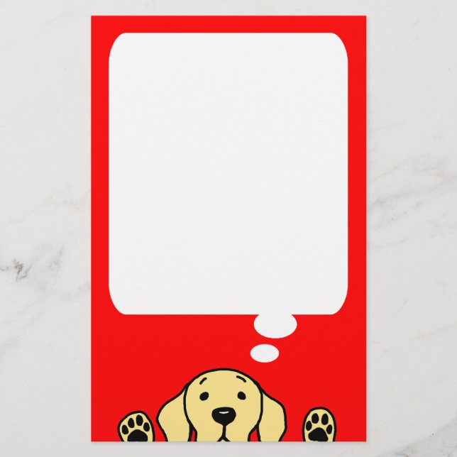 Gelbes Labrador, das Sie aufpasst Briefpapier (Vorderseite)
