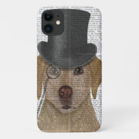 Gelbes Labrador, formales Hound und Hut