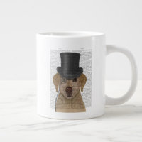 Gelbes Labrador, formales Hound und Hut