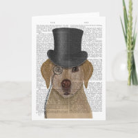 Gelbes Labrador, formales Hound und Hut