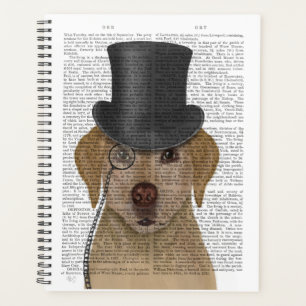 Gelbes Labrador, formales Hound und Hut Planer
