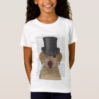 Gelbes Labrador, formales Hound und Hut