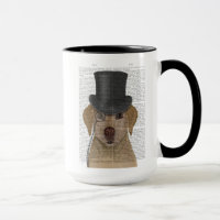 Gelbes Labrador, formales Hound und Hut