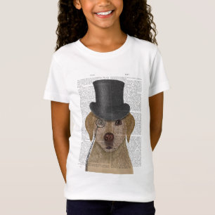 Gelbes Labrador, formales Hund und Hut T-Shirt