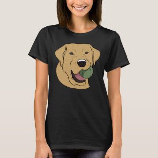 Gelbes Labrador mit Ball T-Shirt