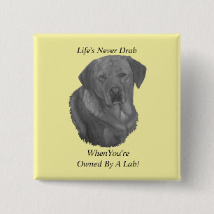 gelbes Labrador Retreider Hund Portrait Spaß Slog Button