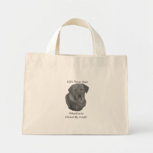gelbes Labrador Retreider Hundportrait Spaß Slogan Mini Stoffbeutel