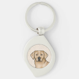 Gelbes Labrador Retriever Art Niedlicher Labrador Schlüsselanhänger