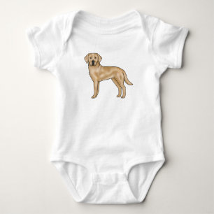 Gelbes Labrador Retriever Cartoon Labrador Dog Pup Baby Strampler