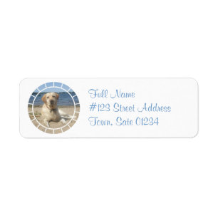 Gelbes Labrador Retriever Dog Mailing Label