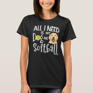 Gelbes Labrador Retriever Dog Softball Player Dog T-Shirt