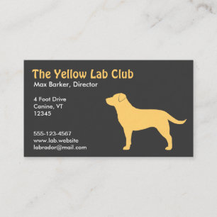 Gelbes Labrador Retriever Hunde Rasse Silhouette Visitenkarte
