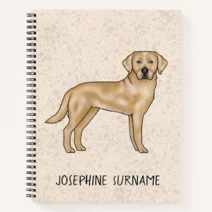 Gelbes Labrador Retriever Labrador Hund und Indivi Notizbuch