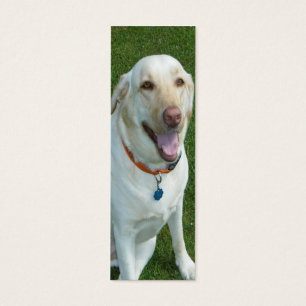 Gelbes Labrador-Retriever-Lesezeichen mit