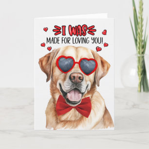 Gelbes Labrador Retriever Liebe Valentine Feiertagskarte