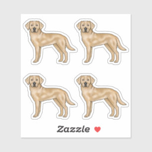 Gelbes Labrador Retriever Niedlicher Cartoon Labra Aufkleber