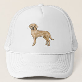 Gelbes Labrador Retriever Niedlicher Cartoon Labra Truckerkappe