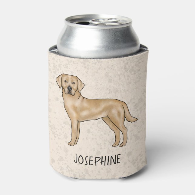 Gelbes Labrador Retriever Niedlicher Labrador Dog  Dosenkühler (Kanne Vorderseite)