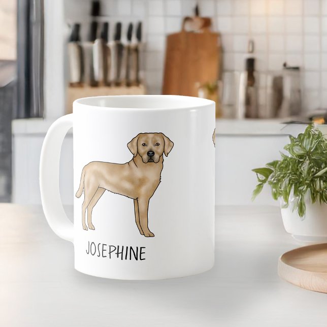 Gelbes Labrador Retriever Niedlicher Labrador Dog  Kaffeetasse (Von Creator hochgeladen)