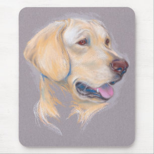 Gelbes Labrador retriever-Porträt Mousepad