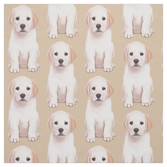 Gelbes Labrador retriever Pupppy Stoff (Muster)