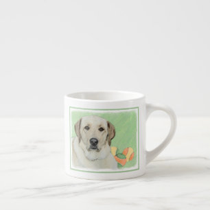 Gelbes Labrador Retriever & Tennis Balls Malerei Espressotasse