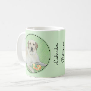 Gelbes Labrador Retriever & Tennis Balls Malerei Kaffeetasse