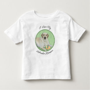Gelbes Labrador Retriever & Tennis Balls Malerei Kleinkind T-shirt