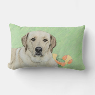 Gelbes Labrador Retriever & Tennis Balls Malerei Lendenkissen