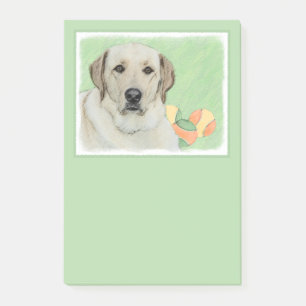 Gelbes Labrador Retriever & Tennis Balls Malerei Post-it Klebezettel