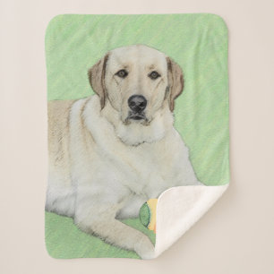 Gelbes Labrador Retriever & Tennis Balls Malerei Sherpadecke