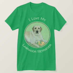 Gelbes Labrador Retriever & Tennis Balls Malerei T-Shirt