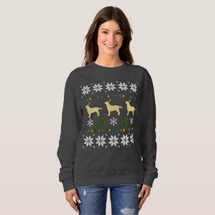 Gelbes Labrador-Retriever-Trio-hässliches Sweatshirt