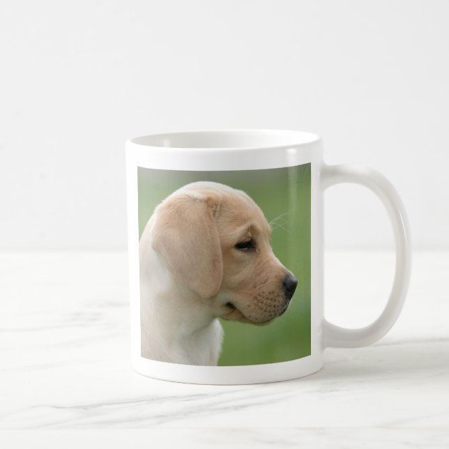 Gelbes Labrador Retriever Welpe Kaffeetasse (Rechts)