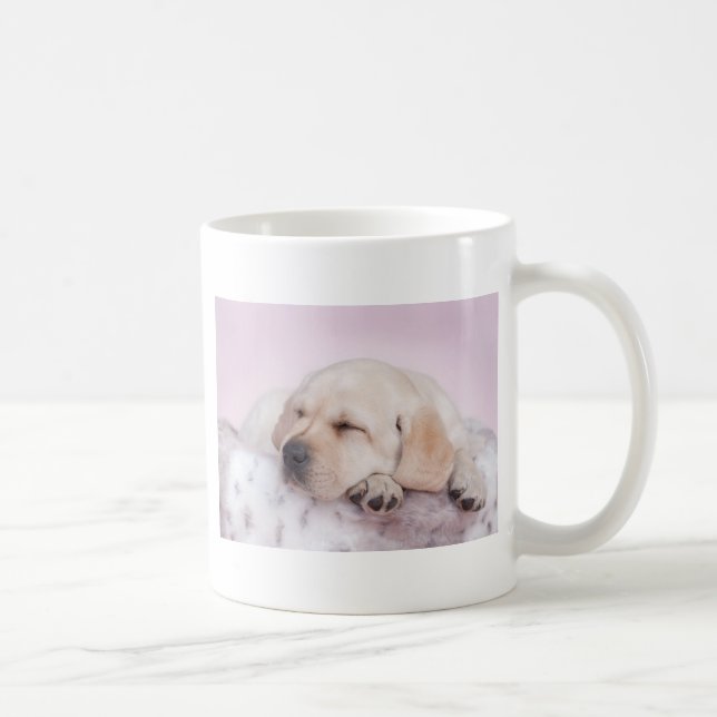 Gelbes Labrador Retriever Welpe Tasse (Rechts)