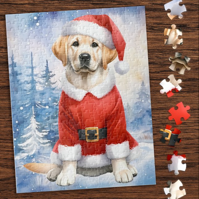 Gelbes Labrador - Schneehund - Gelbe Labrador Puzzle (Von Creator hochgeladen)
