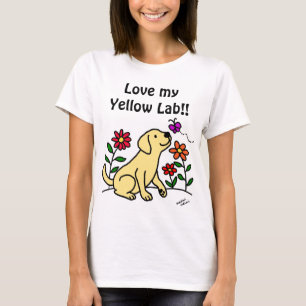 Gelbes Labrador u. Grün T-Shirt