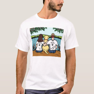 Gelbes Labrador und Mama und Vater T-Shirt