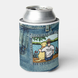 Gelbes Labrador und Vater Lake View Dosenkühler