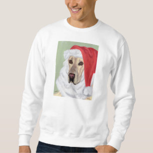 Gelbes Labrador-Weihnachtssankt-Sweatshirt Sweatshirt