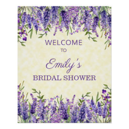 Gelbes Lila Brautparty Poster