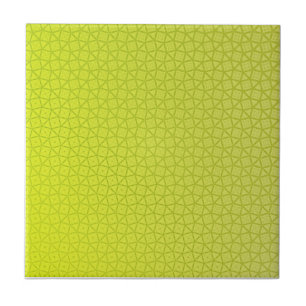 Gelbes Limones abstraktes geometrisches Morphmuste Fliese