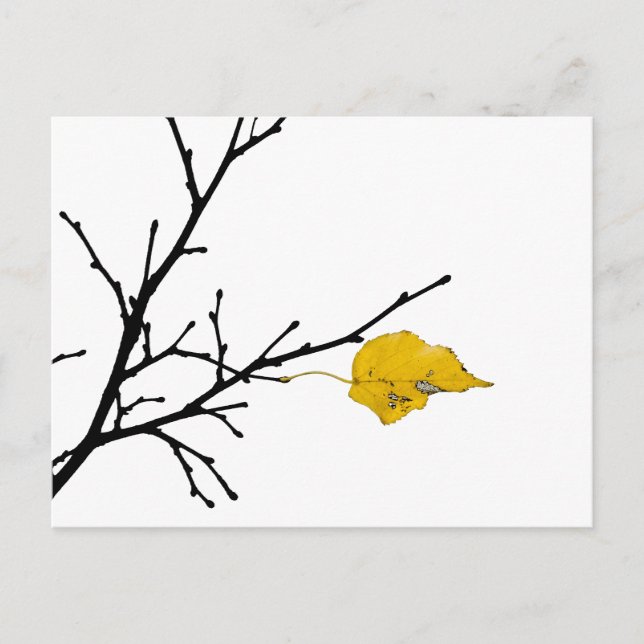 Gelbes Limones Baumblatt Postkarte (Vorderseite)