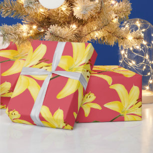 Gelbes Lippenrosa Hintergrundpapier Matte Wrapping Geschenkpapier