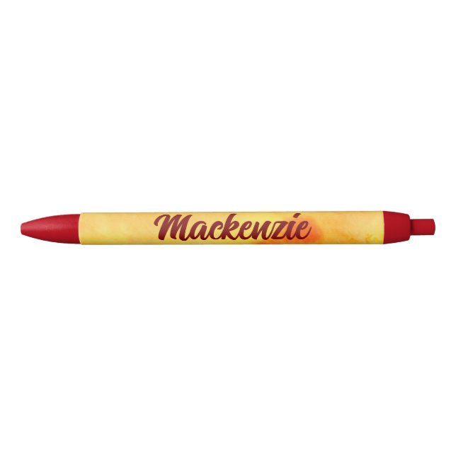 Gelbes Marmor Abstrakt mit Name in Script Kugelschreiber (Vorderseite)