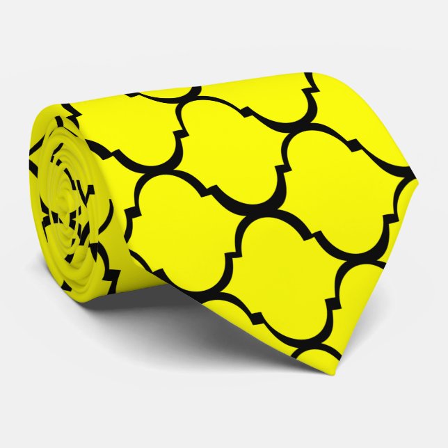 Gelbes marokkanisches Design Krawatte (Gerollt)