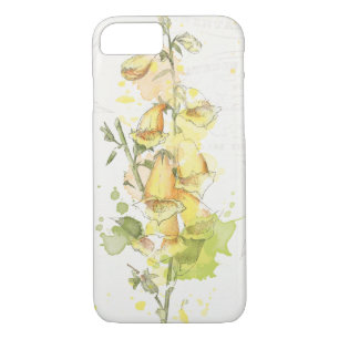 Gelbes mit Blumenspritzen Case-Mate iPhone Hülle