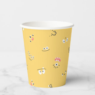Gelbes Monster-Augen-Party-Cup Pappbecher