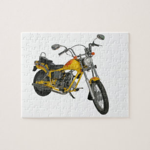 Gelbes Motorrad Puzzle